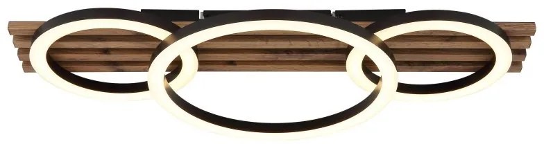 Plafoniera LED riflaj cu efect de lemn TISHA