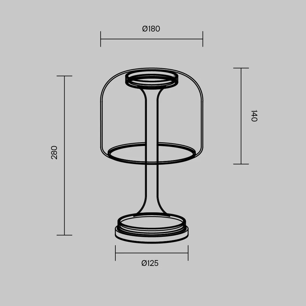 Veioza/Lampa de masa LED design modern Spirito negru