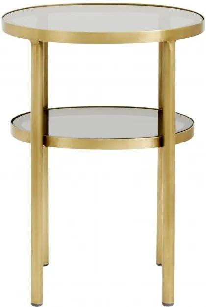 Masuta ovala Side Table Golden 35 x 40cm | NORDAL