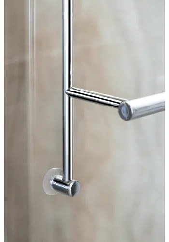 SAPHO 1301-09 Suport de prosoape suspendat pentruparavan de duș 60 x 73 x 12,5 cm, argintiu