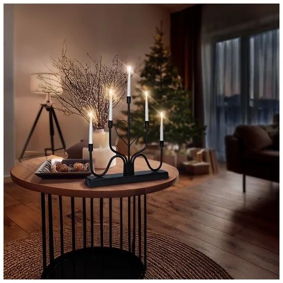 Solight 1V280 - Sfesnic LED de Crăciun, 5xLED/2xAA, alb cald