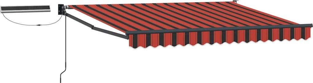 vidaXL Cort electric retractabil Portocalie și maro 3,5 x 2,5 m