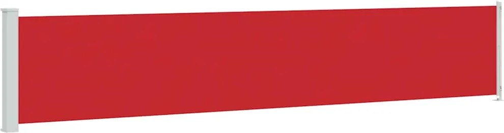 vidaXL Copertină laterală retractabilă de terasă, roșu, 117x600 cm