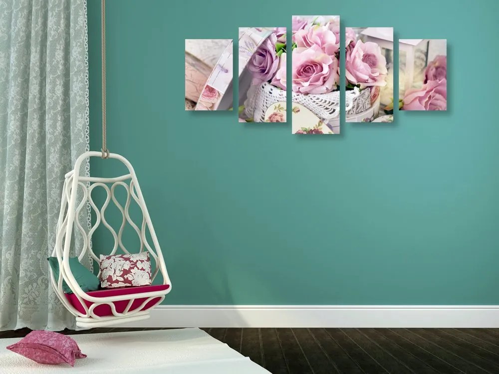 Tablou 5-piesestilul vintage romantic