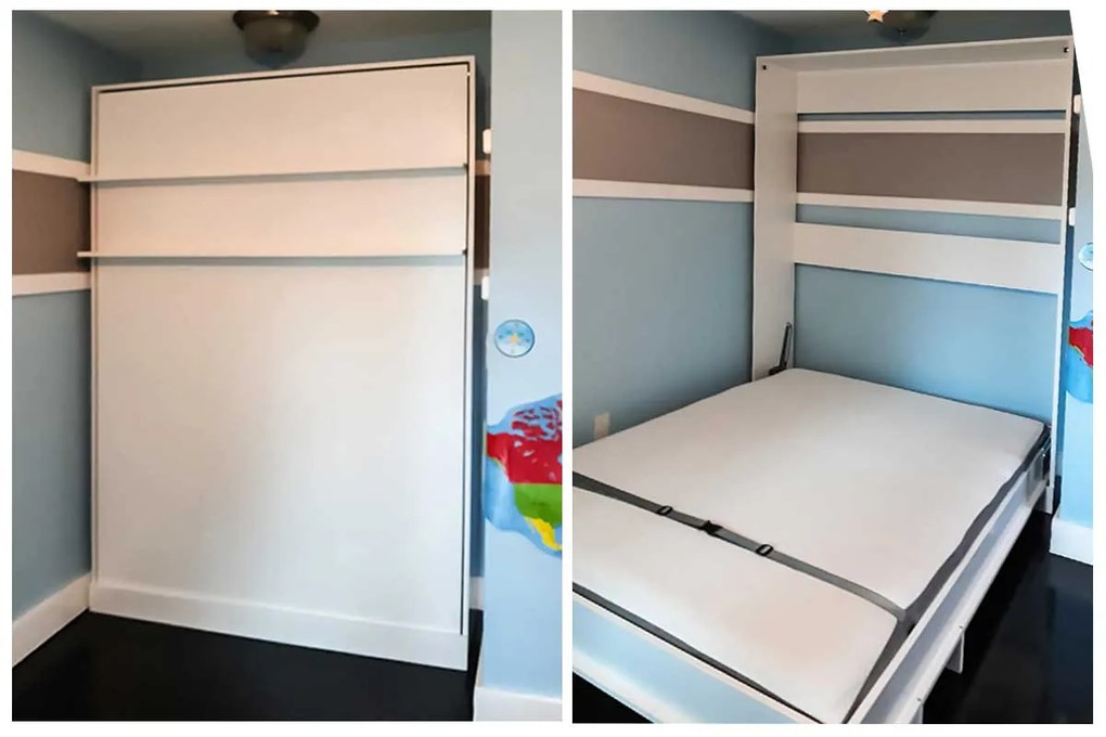 Pat rabatabil dublu fara somiera primer queen bed (150 x200) - alb mat