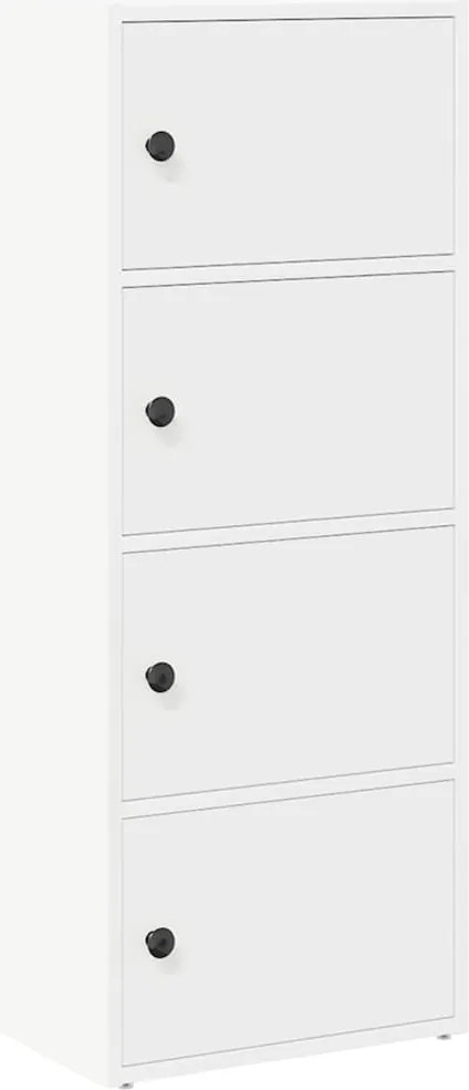 vidaXL Bibliotecă albă 40x24x102 cm din lemn prelucrat