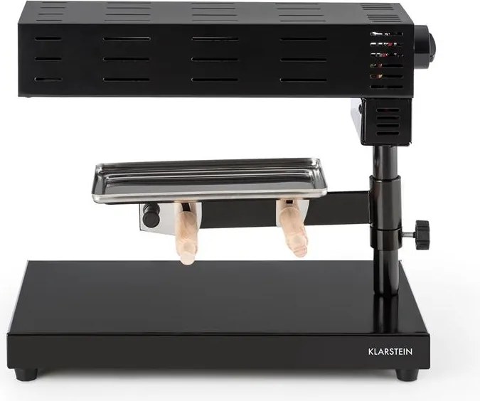 Klarstein Appenzell 2G tradițional raclett 600 W în picioare de metal, negru