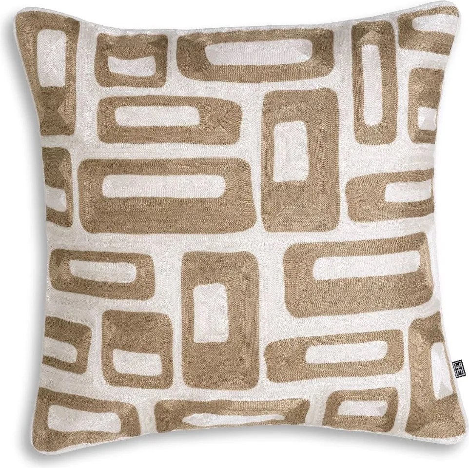 Perna decorativa design LUX Cerva 50x50cm, bej/ alb