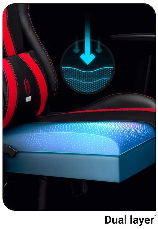Scaun gaming Diablo X-Horn 2.0 King Size: Negru-roșu Diablochairs