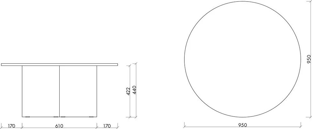Măsuță de cafea verde rotundă cu blat cu aspect de lemn de frasin ø 95 cm Gavo – noo.ma