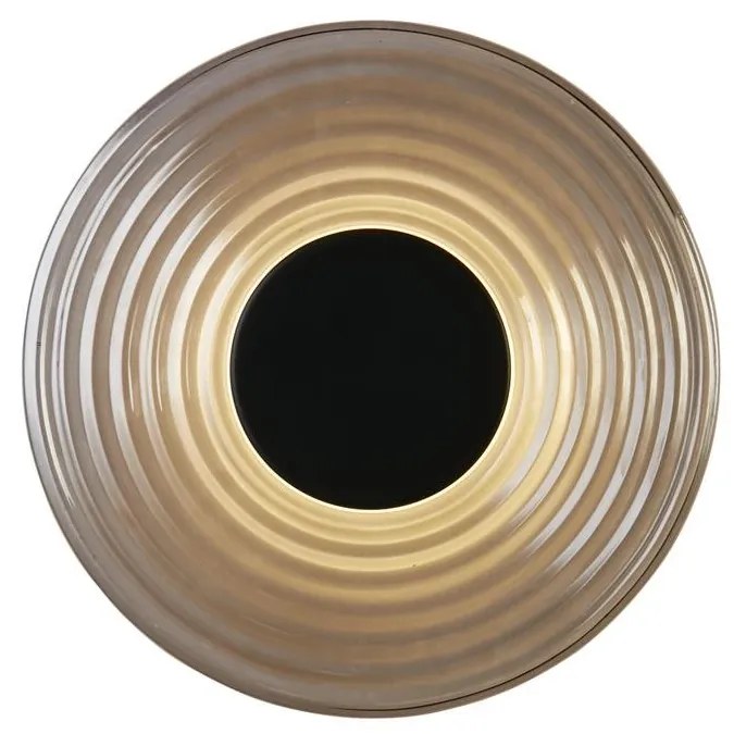 Aplica LED metal negru mat sticla fumurie Cleo