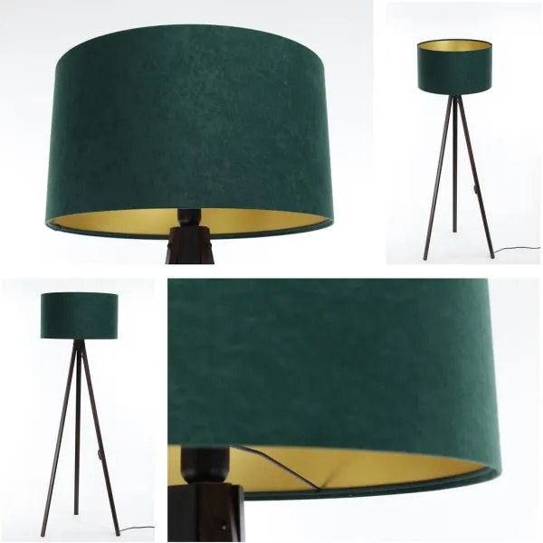 Lampă de podea STANDART 1xE27/60W/230V verde/wenge