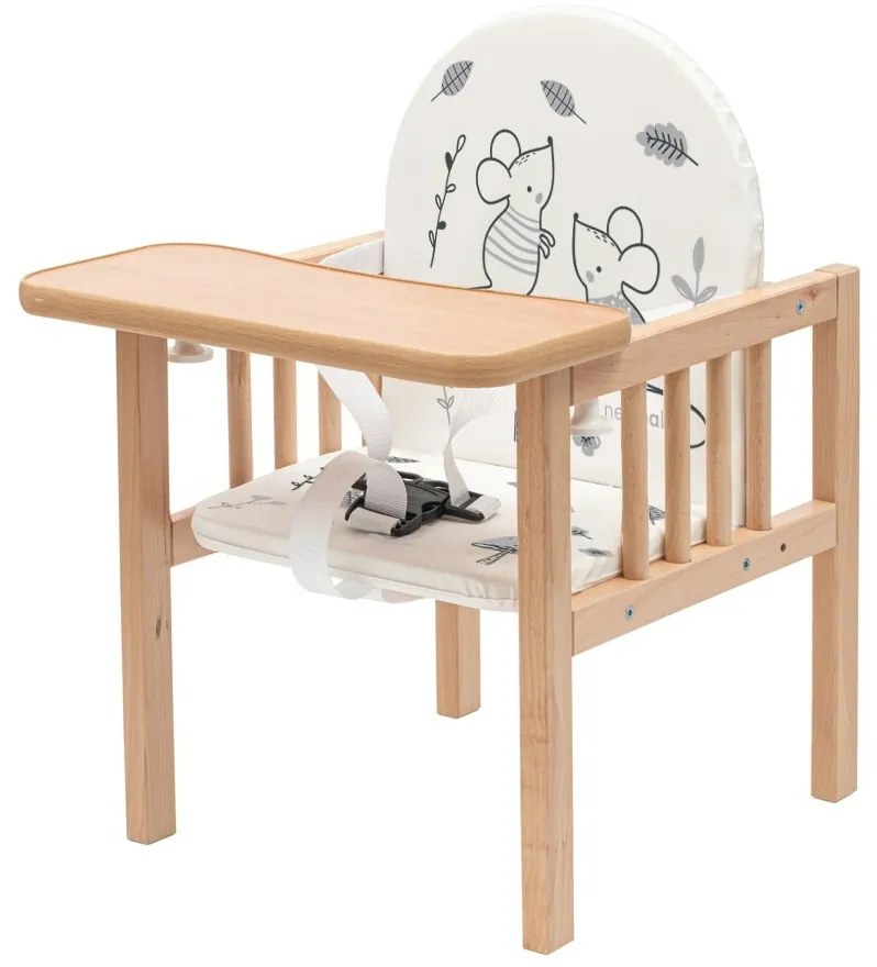 New Baby Baby scaun de masă din lemn Jerry