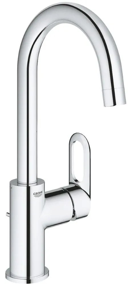 Baterie lavoar Grohe BauLoop, pipa pivotanta si ventil pop-up, marime L
