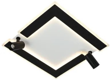 Plafonieră LED dimabilă LED/80W/230V 3000-6500K negru + telecomandă