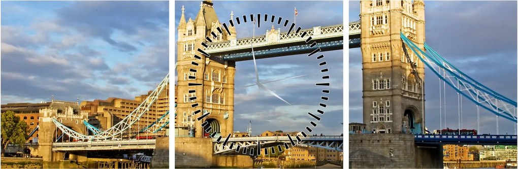 Tablou - Tower Bridge (cu ceas) (90x30 cm)