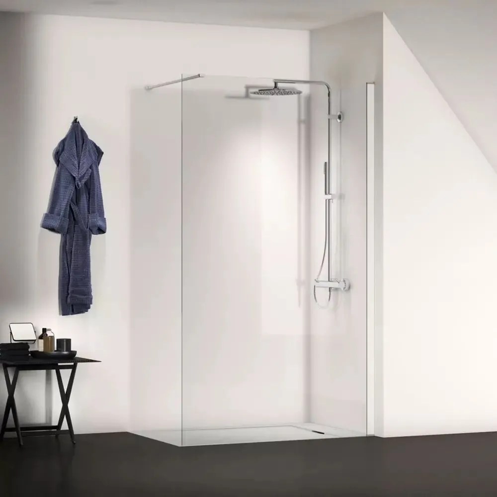 Paravan de dus tip Walk-in Ideal Standard i.life 120x200 cm sticla 8 mm argintiu
