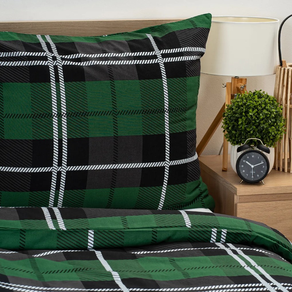 Lenjerie de pat din bumbac 4Home Green Classic,140 x 200 cm, 70 x 90 cm, 140 x 200 cm, 70 x 90 cm