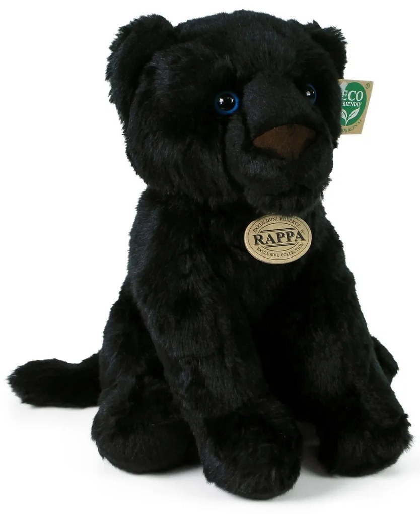 Leopard negru din pluș, 30 cm, ECO-FRIENDLY