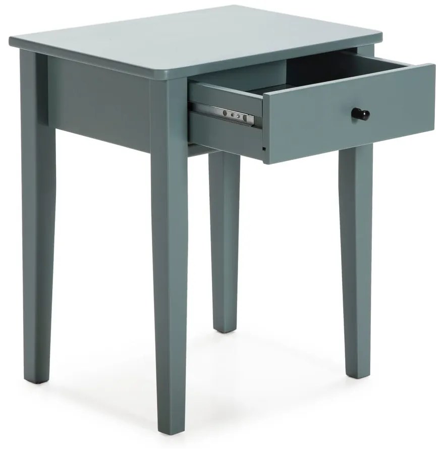 Noptieră în culoarea petrolului din lemn masiv de pin Bart – Marckeric