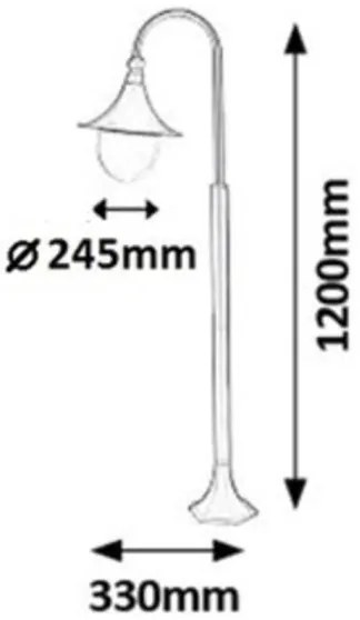 Rabalux 8247 - Corp de iluminat exterior KONSTANZ 1xE27/100W/230V