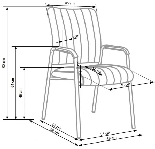 Scaun de dining KIVI, 1 buc., negru