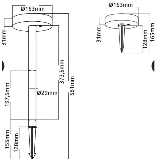 Immax NEO 07910L-LED RGB lampă solară LED 1W 5V rotundă IP54 Tuya dimabilă
