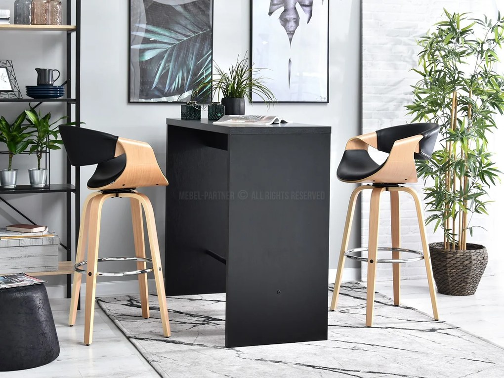 Scaun Bjorn H (stejar negru + crom). 1110650