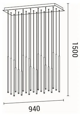 Lustră LED pe cablu LED/47W/230V 3000K
