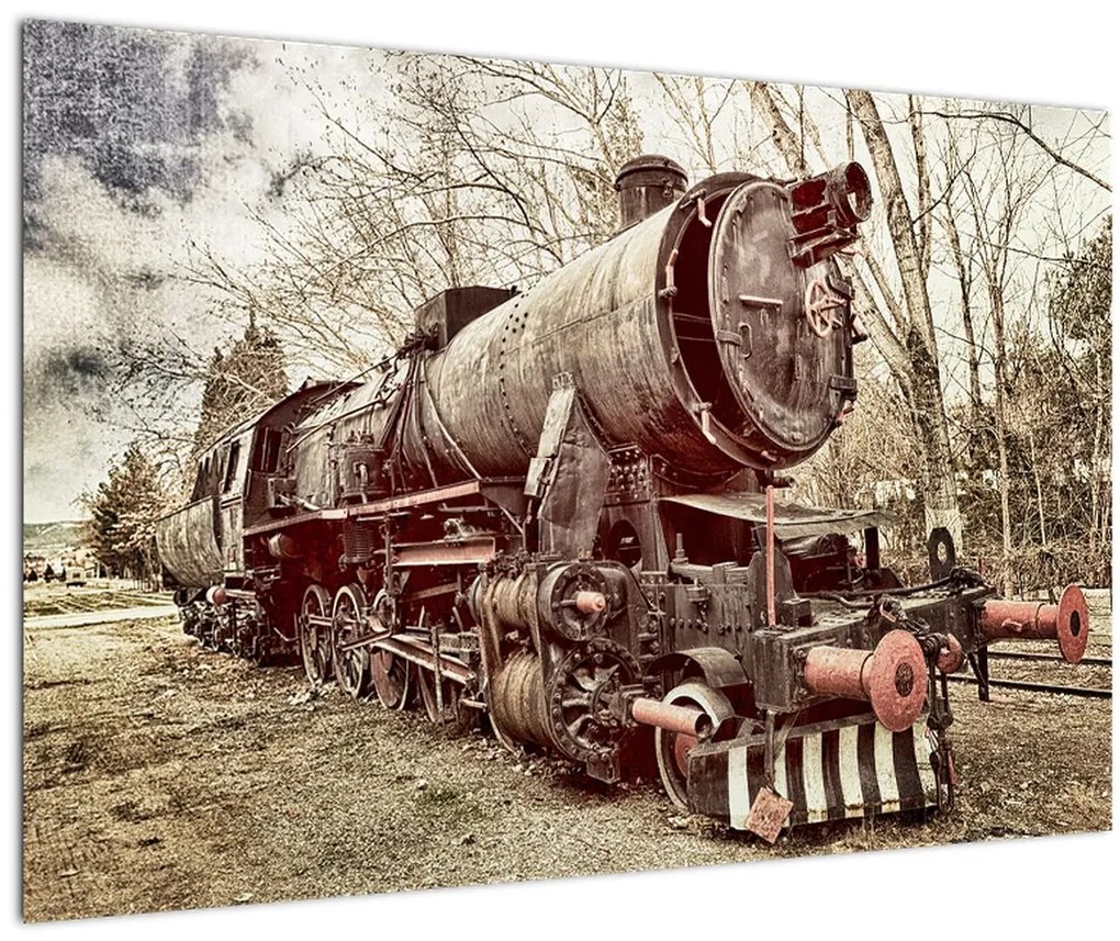 Tablou cu locomotivă istorică (90x60 cm)