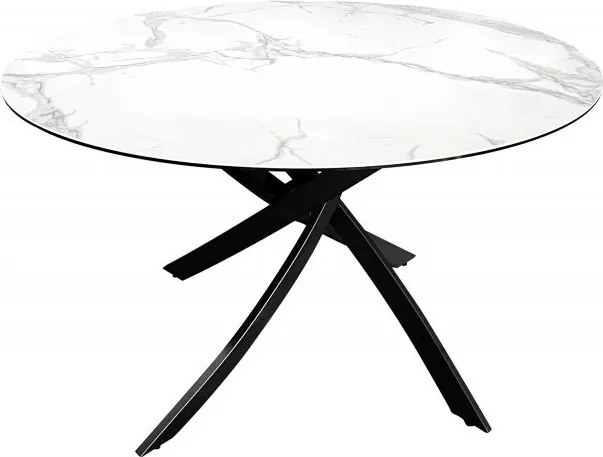 Masa rotunda design modern Alpine 120cm, alb