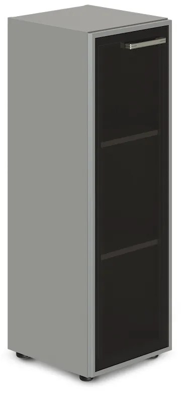 Dulap îngust mediu TopOffice Premium, stânga, 39,9 x 40,4 x 119,5 cm, gri