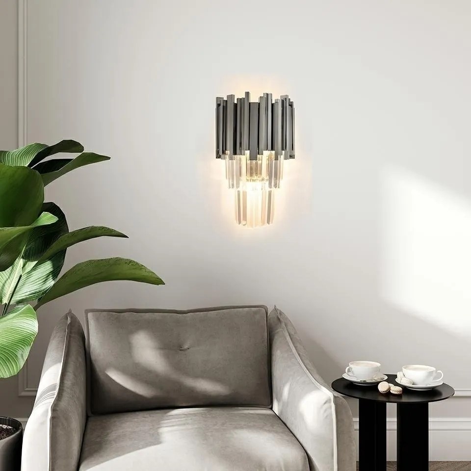 Aplica de perete, Cristale de Sticla, Glamour Wall Silver