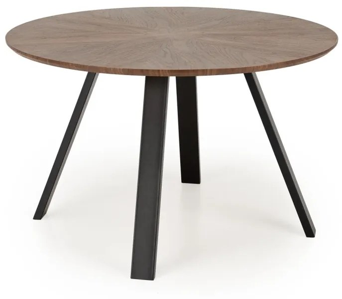 Masa rotunda Danilo nuc/negru ø120/h74 cm