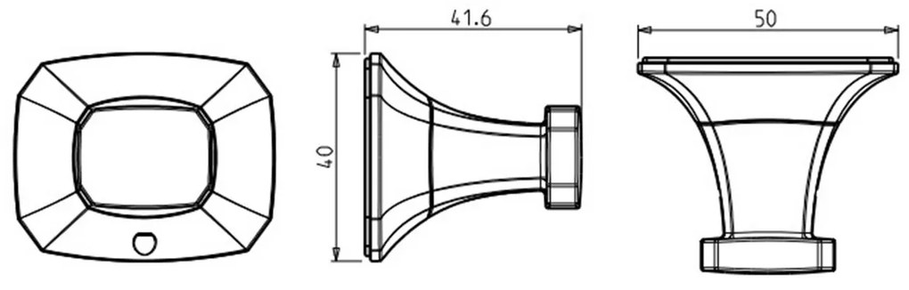 METAFORM AI001 Cârlig Aida, pachet de 2 bucăți,argintiu