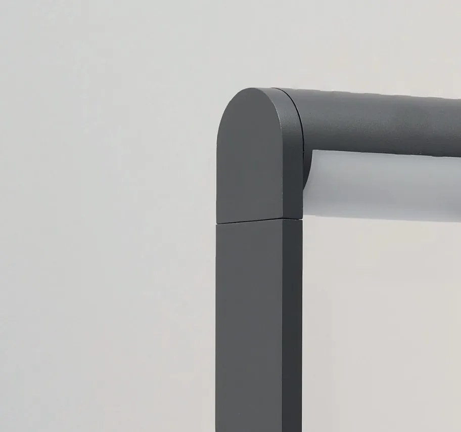 Stalp exterior IP65 FRAME 60cm 4000K gri inchis