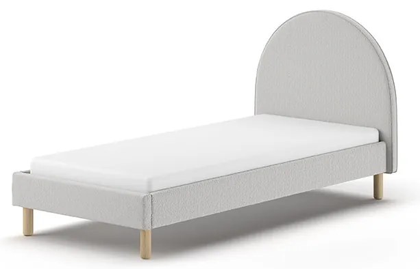Pat copii LUNAR 90 X 200 CM BOUCLÉ GRI