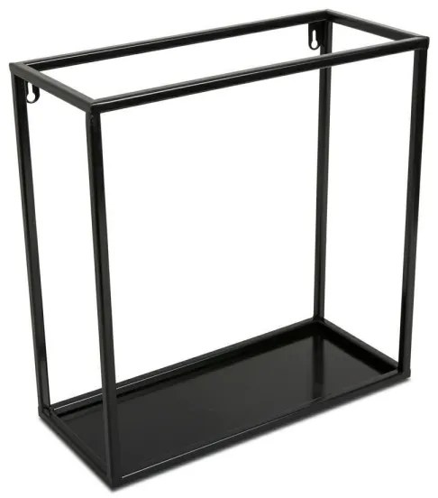 Poliță de perete neagră 35x35 cm