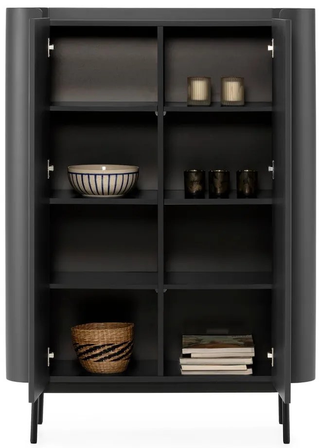 Dulap negru 100x140x40 cm Willa – MOME