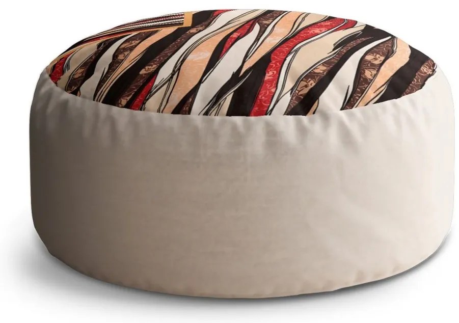 Taburet Circle motiv dungat, colorat