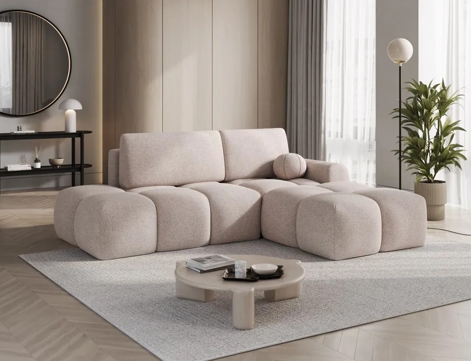 Colțar extensibil dreapta ELTAP Vittario 227 x 170 cm | Xillar 20 bej | ladă depozitare | funcție pat