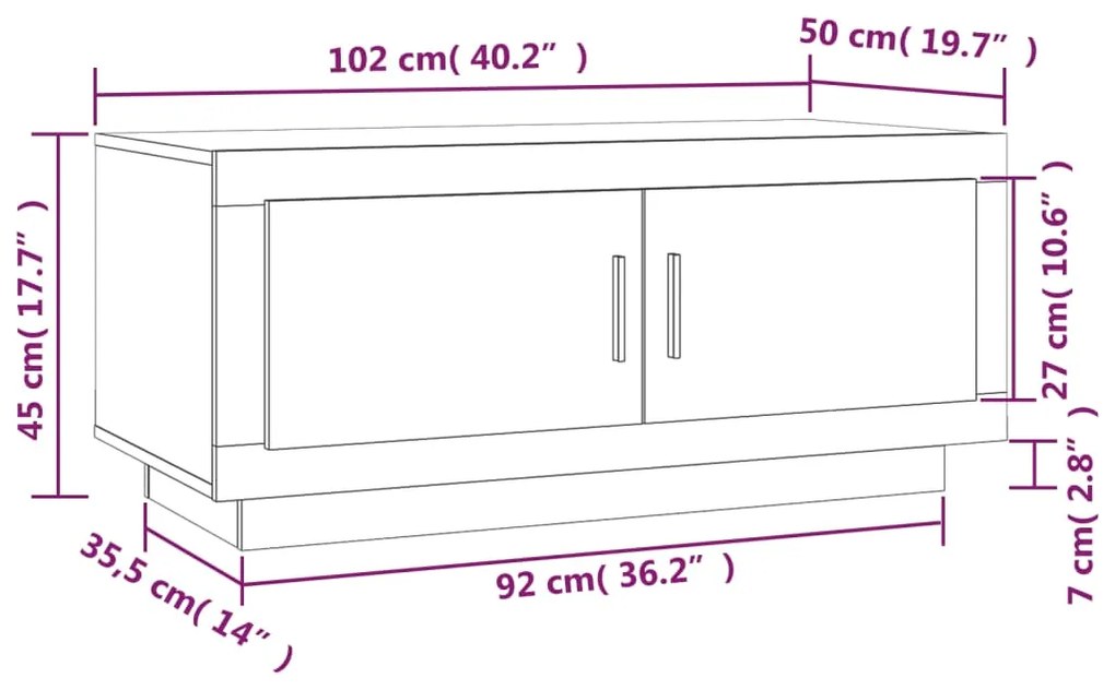 Masuta de cafea, stejar afumat, 102x50x45 cm, lemn compozit 1, Stejar afumat