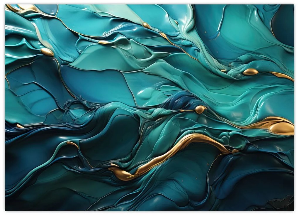 Tablou pe sticlă - Texturi abstracte (70x50 cm)