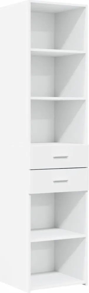 vidaXL Dulap înalt, alb, 45x42,5x185 cm, lemn compozit