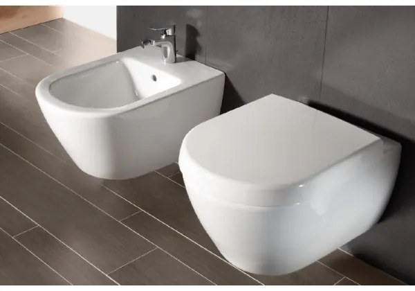 Villeroy & Boch 54000001 - Bideu suspendat SUBWAY 2.0 37 x 56 cm, ceramică, alb