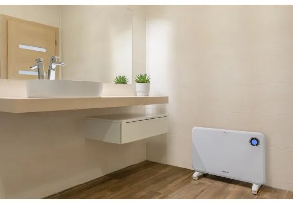 Sencor - Convector cu ecran LCD și termostat, 750 W / 1500 W / 230 V, IP24