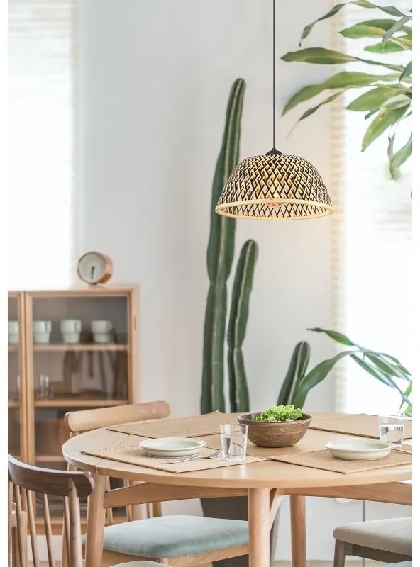 Pendul design industrial Colly negru, natur