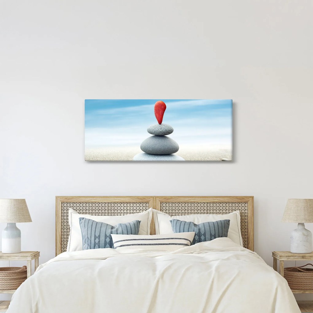 Tablou -Echilibru cu pietre (120x50 cm)