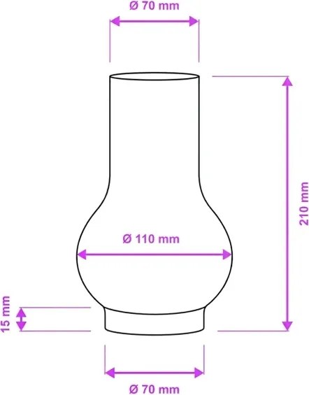 BRILAGI - Sticlă de schimb pentru candelabru TAVERN/COTTAGE, E14, 210 x 110 mm, alb