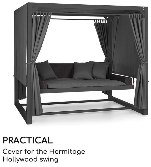 Hermitage Cover, husă protectoare din poliester impermeabil, cu fermoar, negru